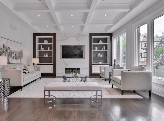 Completed luxury modern lounge